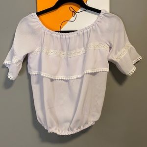 Off the shoulder crop top